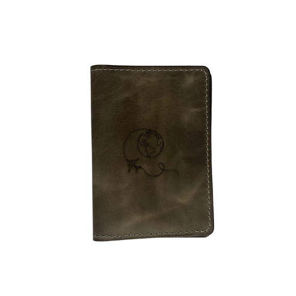 Nicolo Leather Passport Holder with Card Slots and Ticket/Money Slot