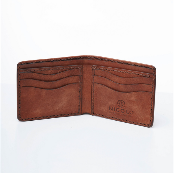 Nicolo Wallet Natural Leather Light Brown W3C2H1GLBR
