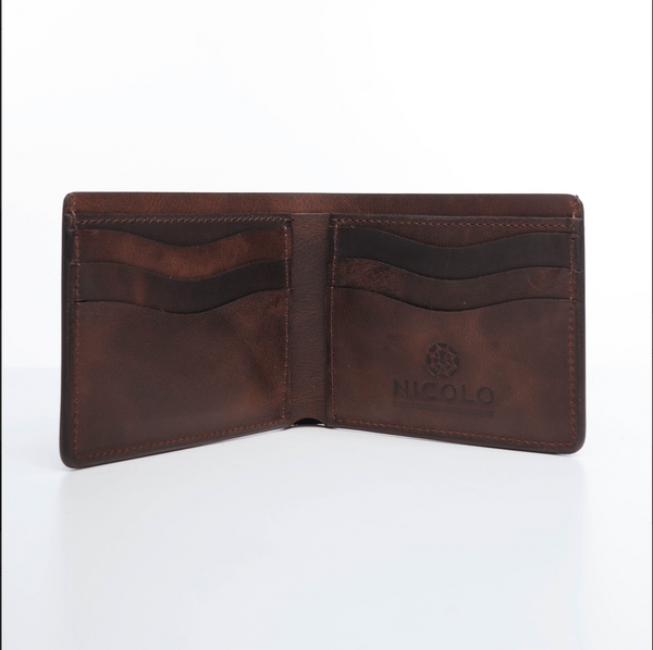 Nicolo Wallet Natural Leather Brown W3C2H1GBR