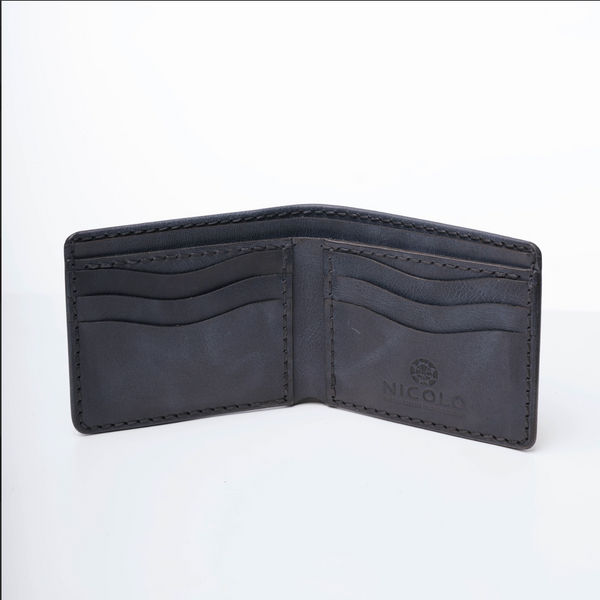 Nicolo Wallet Natural Leather Blue W3C2H1GBLU