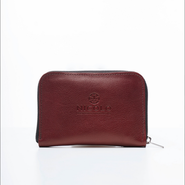 Nicolo Wallet Natural Leather Burgundy SMALLWUNI1RED